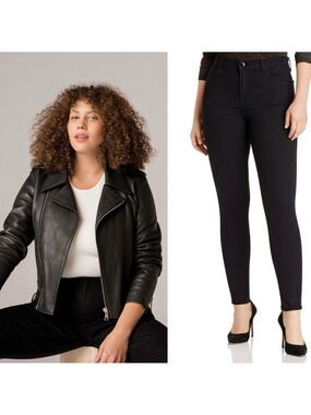 J Brand | Maria plus size hi-rise Vanity skinny jeans in black
